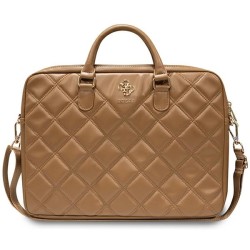 Guess Quilted 4G bag for a 16" laptop - brown Guess Quilted 4G bag for a 16" laptop - brown