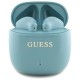 Guess Bluetooth headphones GUTWSJ14ESGQ TWS + docking station turquoise/turquoise Printed Classic Logo Guess Bluetooth headphones GUTWSJ14ESGQ TWS + docking station turquoise/turquoise Printed Classic Logo