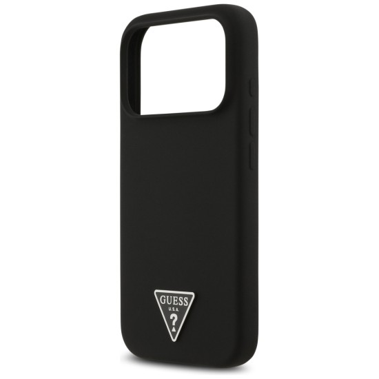 Guess Silicone Triangle Logo MagSafe Case for iPhone 17 Pro Max - Black Guess Silicone Triangle Logo MagSafe Case for iPhone 17 Pro Max - Black