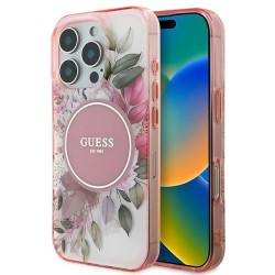 Guess IML Flower &amp;amp; Tonal Circle MagSafe iPhone 16 Pro Max Case - Pink