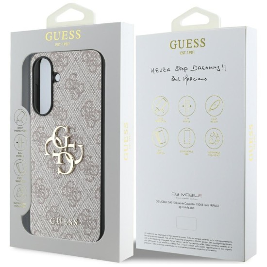 Guess Big 4G Logo Classic Logo Case for Samsung Galaxy A56 - Pink