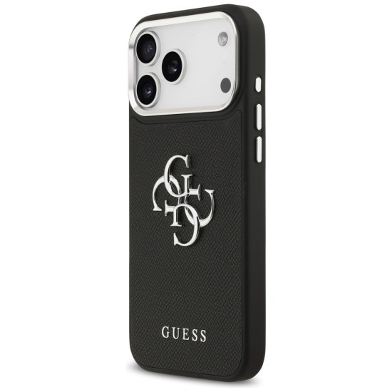 Guess Grained Big 4G Classic Logo case for iPhone 17 Pro Max - black Guess Grained Big 4G Classic Logo case for iPhone 17 Pro Max - black