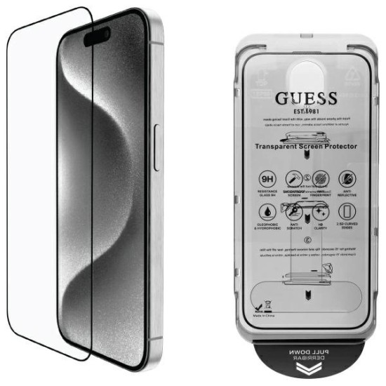 Guess Screen Protector 2.5D Outline Tempered Glass for iPhone 16 Pro Guess Screen Protector 2.5D Outline Tempered Glass for iPhone 16 Pro