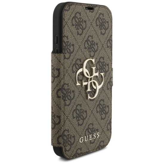 Guess Book 4G Metal Logo Case for iPhone 17 Pro - Brown Guess Book 4G Metal Logo Case for iPhone 17 Pro - Brown