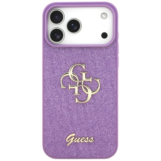 Guess Fixed Glitter Big 4G case for iPhone 17 Pro Max - purple Guess Fixed Glitter Big 4G case for iPhone 17 Pro Max - purple