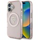 Guess IML Metal Mountain Logo MagSafe iPhone 16 Case - Pink Guess IML Metal Mountain Logo MagSafe iPhone 16 Case - Pink