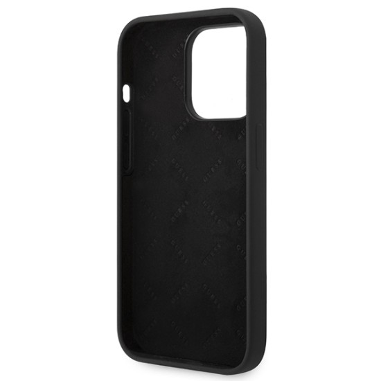Guess GUHCP14XSLTGK iPhone 14 Pro Max 6.7" black/black hardcase Silicone Triangle Guess GUHCP14XSLTGK iPhone 14 Pro Max 6.7" black/black hardcase Silicone Triangle