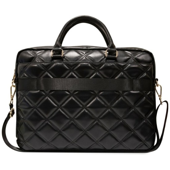 Guess 4G Quilted bag for a 16" laptop - black Guess 4G Quilted bag for a 16" laptop - black