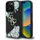 Guess Grained Roses Big 4G logo case for iPhone 16 Pro Max - black Guess Grained Roses Big 4G logo case for iPhone 16 Pro Max - black