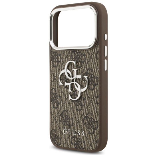 Guess 4G Big 4G Classic Logo case for iPhone 17 Pro brown - silver