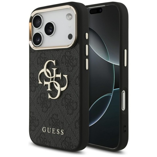 Guess 4G Big 4G Classic Logo Case for iPhone 17 Pro - Black and Gold Guess 4G Big 4G Classic Logo Case for iPhone 17 Pro - Black and Gold