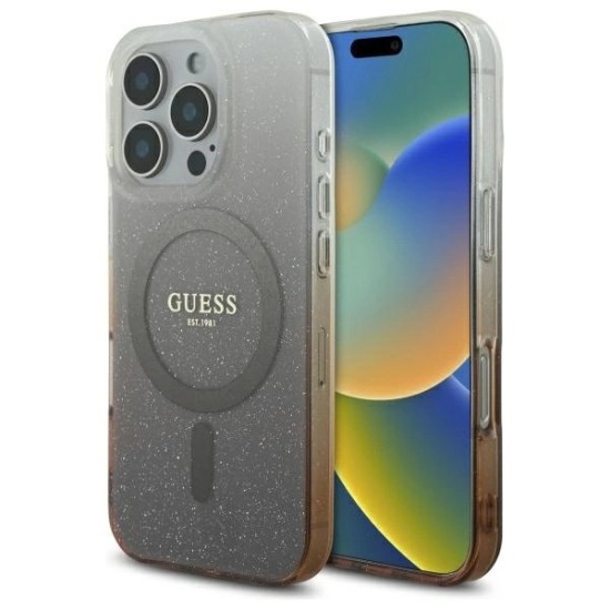 Guess IML Glitter Gradient MagSafe Case for iPhone 16 Pro Max - Brown Guess IML Glitter Gradient MagSafe Case for iPhone 16 Pro Max - Brown