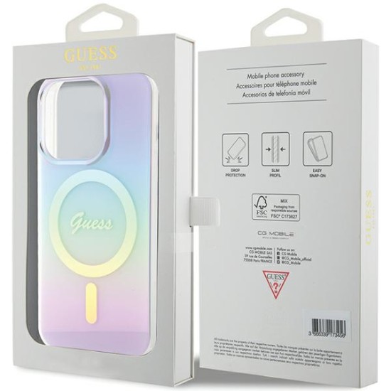 Guess GUHMP15LHITSU iPhone 15 Pro 6.1" purple/purple hardcase IML Iridescent MagSafe Guess GUHMP15LHITSU iPhone 15 Pro 6.1" purple/purple hardcase IML Iridescent MagSafe