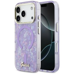 Guess IML Shell Script Metal MagSafe Case for iPhone 17 Pro Max - Purple Guess IML Shell Script Metal MagSafe Case for iPhone 17 Pro Max - Purple
