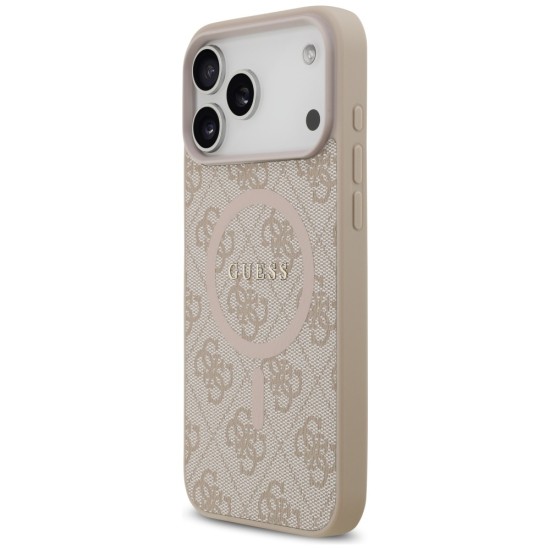 Guess 4G Ring Classic Logo MagSafena iPhone 17 Pro Max Case - Pink Guess 4G Ring Classic Logo MagSafena iPhone 17 Pro Max Case - Pink