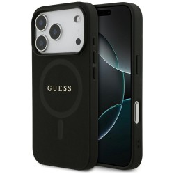 Guess Saffiano Classic Logo MagSafe Case for iPhone 17 Pro - Black