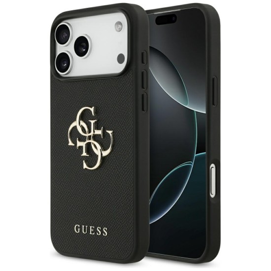 Guess Grained Big 4G &amp;amp; Classic Logo case for iPhone 17 Pro Max - black