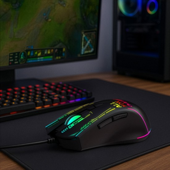 Wozinsky WMGK-7200 Wired Optical Gaming Mouse 7200 DPI - Black Wozinsky WMGK-7200 Wired Optical Gaming Mouse 7200 DPI - Black