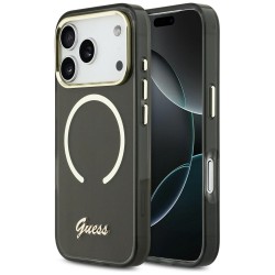 Guess IML Script Metal MagSafe Case for iPhone 17 Pro Max - Black Guess IML Script Metal MagSafe Case for iPhone 17 Pro Max - Black