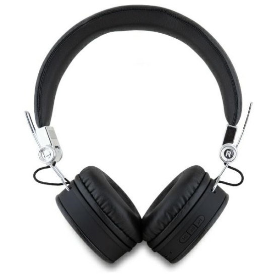 Guess Bluetooth ENC GUBH70PGTSPSK on-ear headphones black/black Grained Classic Round Shape Guess Bluetooth ENC GUBH70PGTSPSK on-ear headphones black/black Grained Classic Round Shape