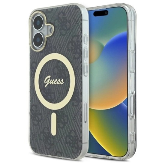 Guess IML 4G MagSafe iPhone 16 Case - Black Guess IML 4G MagSafe iPhone 16 Case - Black