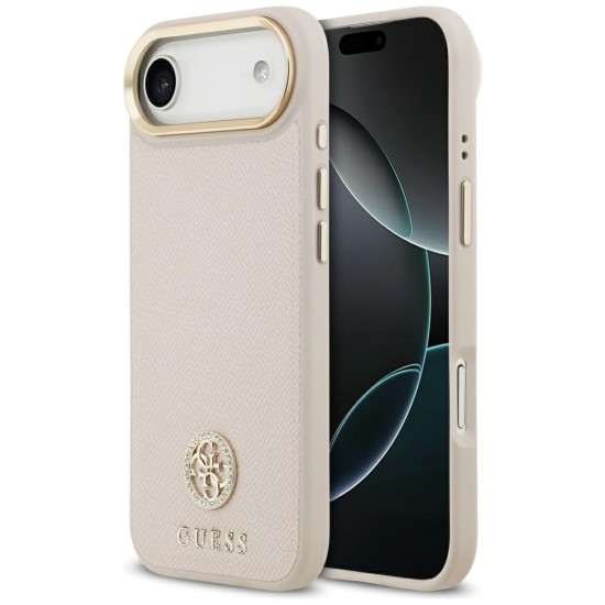 Guess Grained Strass Logo MagSafe iPhone Air Case - Pink