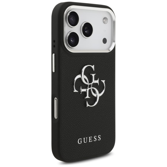 Guess Grained Big 4G Classic Logo case for iPhone 17 Pro - black Guess Grained Big 4G Classic Logo case for iPhone 17 Pro - black