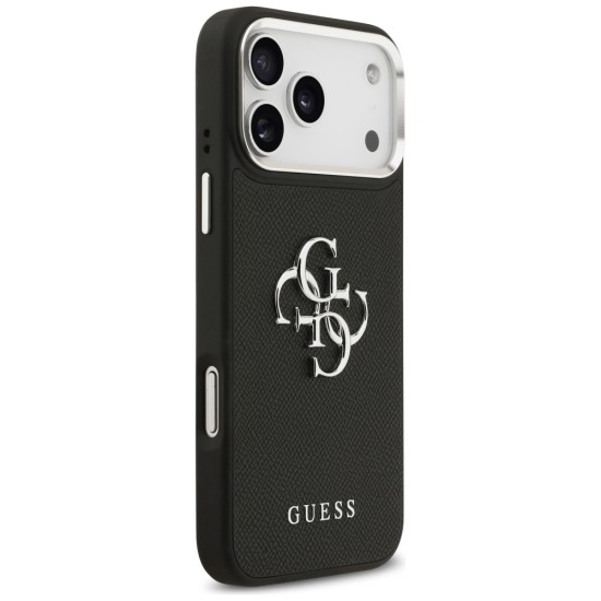 Guess Grained Big 4G Classic Logo case for iPhone 17 Pro Max - black Guess Grained Big 4G Classic Logo case for iPhone 17 Pro Max - black