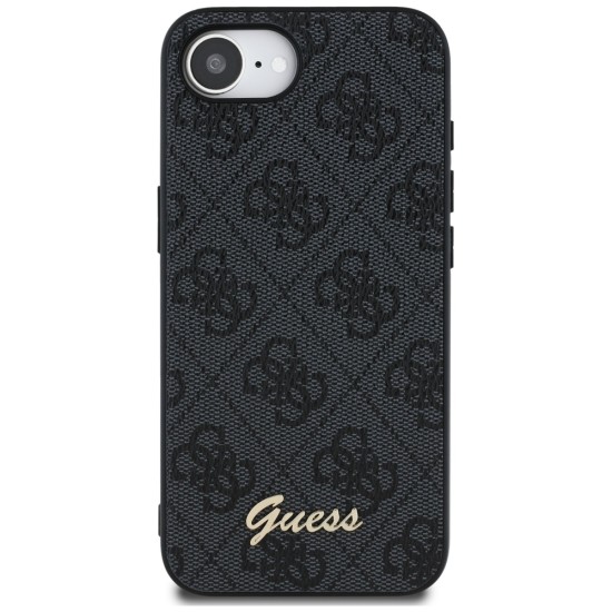 Guess 4G Script Logo MagSafe case for iPhone 16e - black