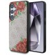 Guess Leather 4G Flowers Print Metal Classic Logo MagSafe Case for Samsung Galaxy S25 - Pink Guess Leather 4G Flowers Print Metal Classic Logo MagSafe Case for Samsung Galaxy S25 - Pink