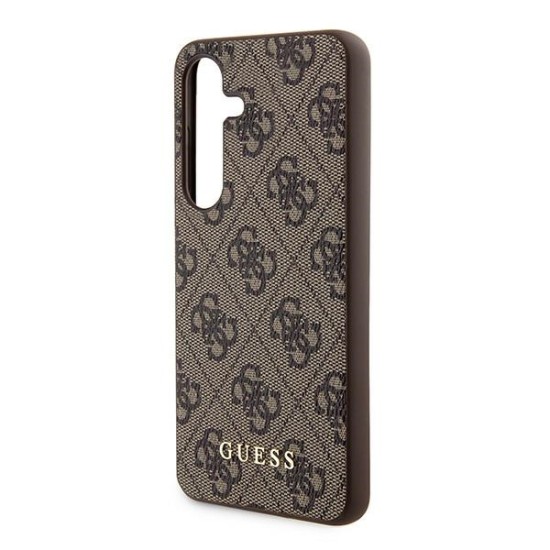 Guess 4G Metal Gold Logo case for Samsung Galaxy A35 - brown