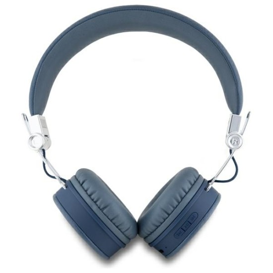 Guess Bluetooth ENC GUBH70PGTSPSB on-ear headphones blue/blue Grained Classic Round Shape Guess Bluetooth ENC GUBH70PGTSPSB on-ear headphones blue/blue Grained Classic Round Shape