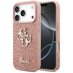 Guess Fixed Glitter Big 4G Case for iPhone 17 Pro - Pink Guess Fixed Glitter Big 4G Case for iPhone 17 Pro - Pink
