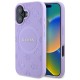 Guess Saffiano Peony Classic Logo MagSafe iPhone 16 Case - Purple Guess Saffiano Peony Classic Logo MagSafe iPhone 16 Case - Purple