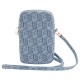 Guess Zip GCube Bottom Stripe phone bag - blue Guess Zip GCube Bottom Stripe phone bag - blue
