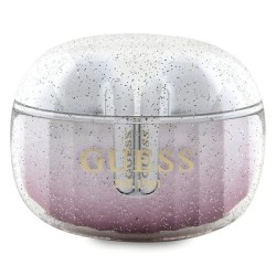 Guess Glitter Gradient TWS Bluetooth headphones + docking station - pink Guess Glitter Gradient TWS Bluetooth headphones + docking station - pink