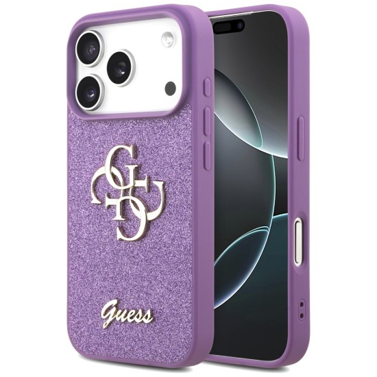 Guess Fixed Glitter Big 4G case for iPhone 17 Pro - purple Guess Fixed Glitter Big 4G case for iPhone 17 Pro - purple
