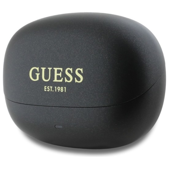 Guess Bluetooth headphones GUTWST88MCTGK TWS + docking station black/black Capsule Printed Logo Guess Bluetooth headphones GUTWST88MCTGK TWS + docking station black/black Capsule Printed Logo