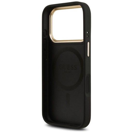 Guess 4G PU Classic Logo MagSafe case for iPhone 17 Pro - black