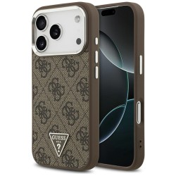 Guess 4G Triangle Logo MagSafe case for iPhone 17 Pro - brown