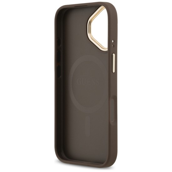 Guess 4G PU Classic Logo MagSafe Case for iPhone 17 - Brown