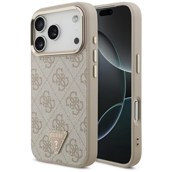 Guess 4G Triangle Logo MagSafe Case for iPhone 17 Pro - Rose Gold