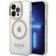 Guess Metal Outline MagSafe case for iPhone 15 Pro - gold Guess Metal Outline MagSafe case for iPhone 15 Pro - gold