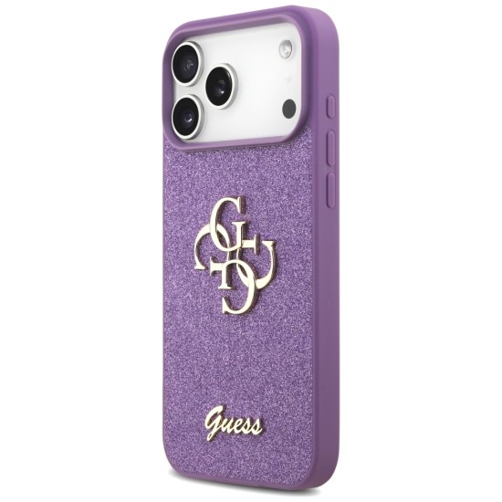 Guess Fixed Glitter Big 4G case for iPhone 17 Pro Max - purple Guess Fixed Glitter Big 4G case for iPhone 17 Pro Max - purple