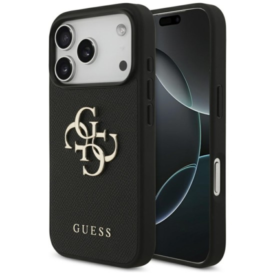 Guess Grained Big 4G &amp;amp; Classic Logo case for iPhone 17 Pro - black