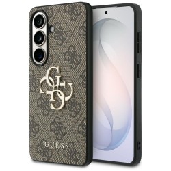 Guess 4G Big Metal Logo Case for Samsung Galaxy S26 Plus - Brown