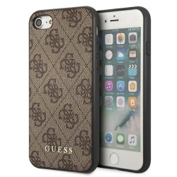Guess 4G Metal Gold Logo Case for iPhone SE 2022 / 2020 / 7 / 8 - Brown