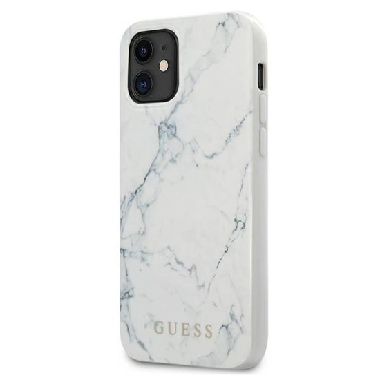 Guess Marble Case for iPhone 12 mini 5.4" - White