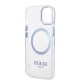 Guess Metal Outline MagSafe case for iPhone 14 Plus - blue Guess Metal Outline MagSafe case for iPhone 14 Plus - blue