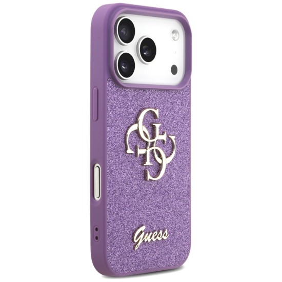Guess Fixed Glitter Big 4G case for iPhone 17 Pro - purple Guess Fixed Glitter Big 4G case for iPhone 17 Pro - purple
